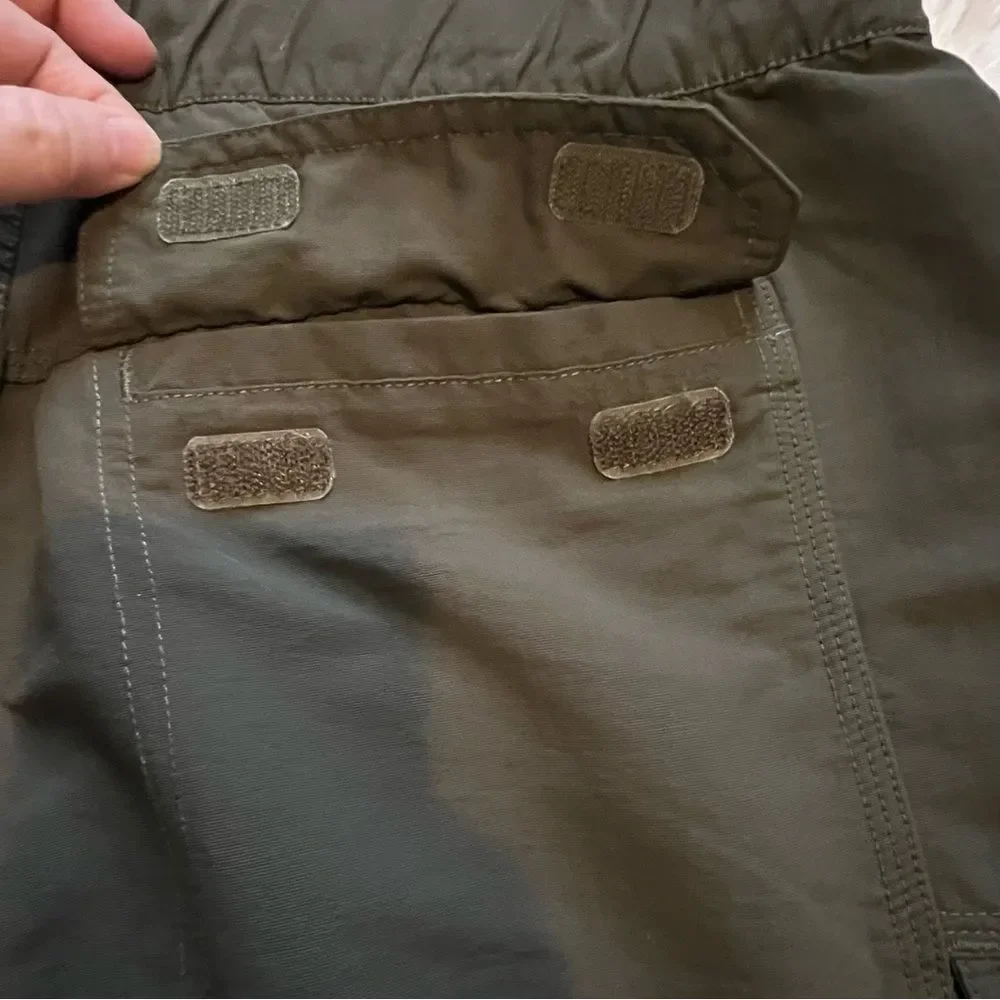 The North Face Cargo Shorts Men Size Small Olive Green Belted Hiking